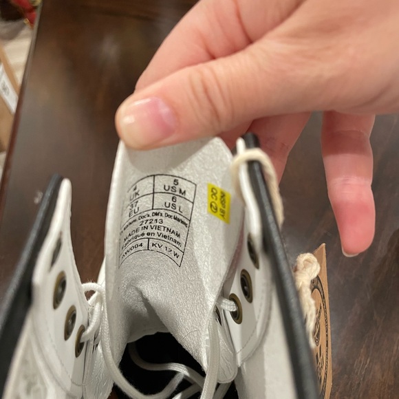 Brand Dr. Martens White Vegan Leather Boots (Size 6 Women’s) - Picture 4 of 9